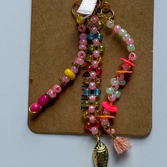 Handmade Beaded Fish Keychain - Picture 2 of 2